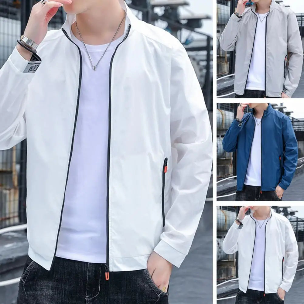 Jackets Men Windbreaker Coats Male Sunscreen Clothing Summer Camping Jacket Ultrathin Cycling Motorcycling Fishing Top