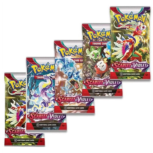 Cards - Scarlet & Violet - BOOSTER PACKS (5 Pack Lot)