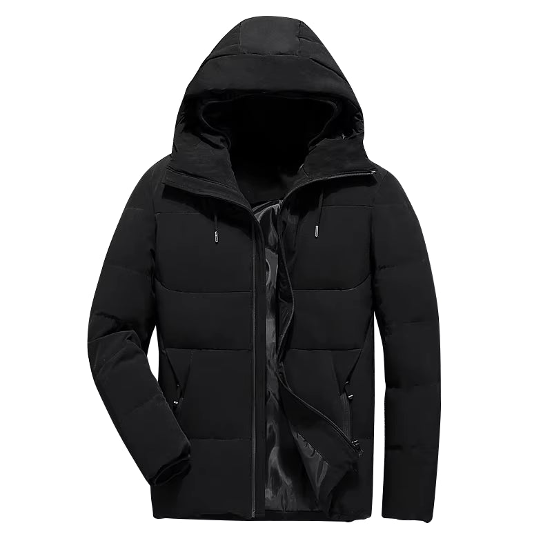 Brand Winter Jacket Men Clothes Casual Stand Collar Hooded Collar Fashion Winter Coat Men Parka Outerwear Warm Slim West Jackets